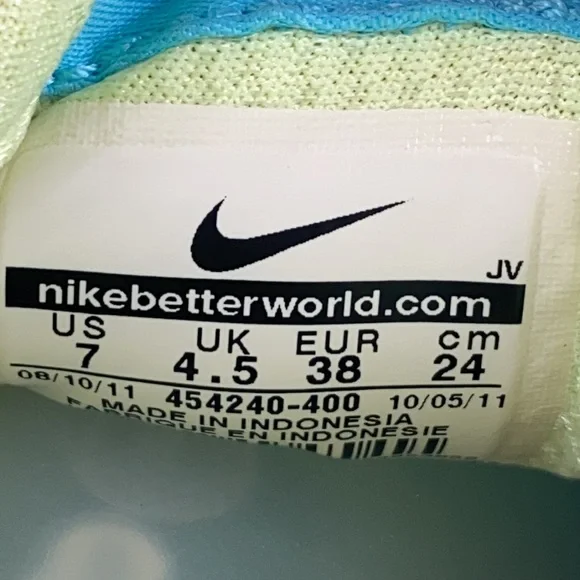 Nike Dual Fusion ST 2 Blue Athletic Running Shoes 454240-400 Women's Size 7 - Picture 11 of 12